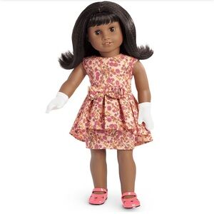 American girl melody’s fancy floral dress, gloves, shoes NWT in box